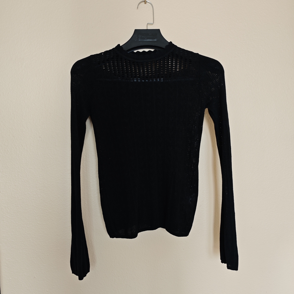 Black Long Sleeve Knit Sweater